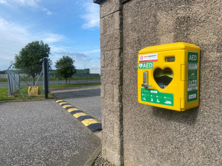 Scotia Install Defibrillator at Ellon Head Office For Public Access
